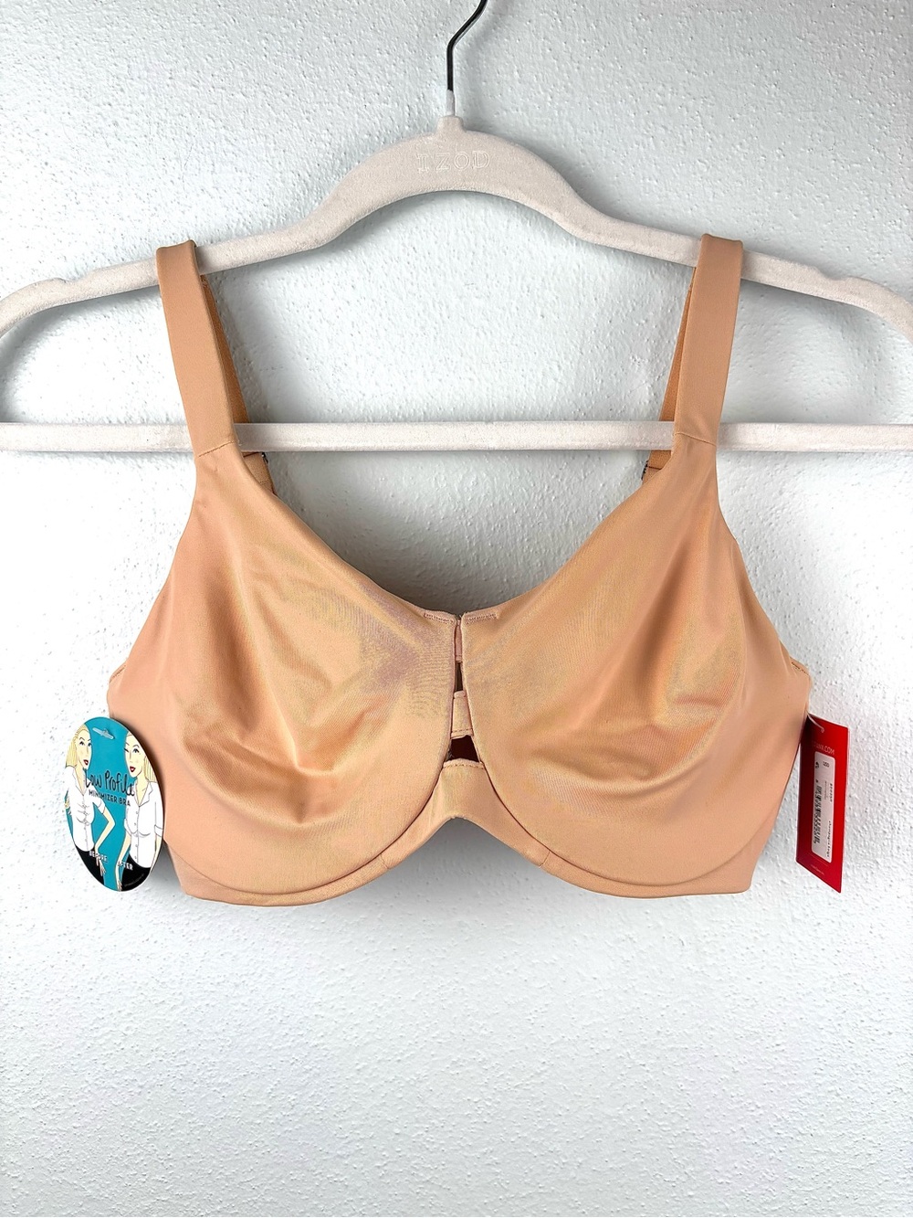 NWT Spanx Low Profile Minimizer Bra in Champagne Beige, 32DD